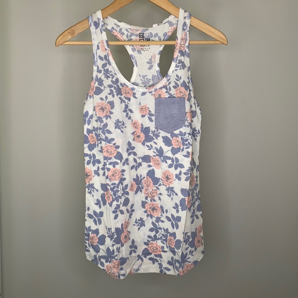 Nollie Floral Racerback Pocket Tank